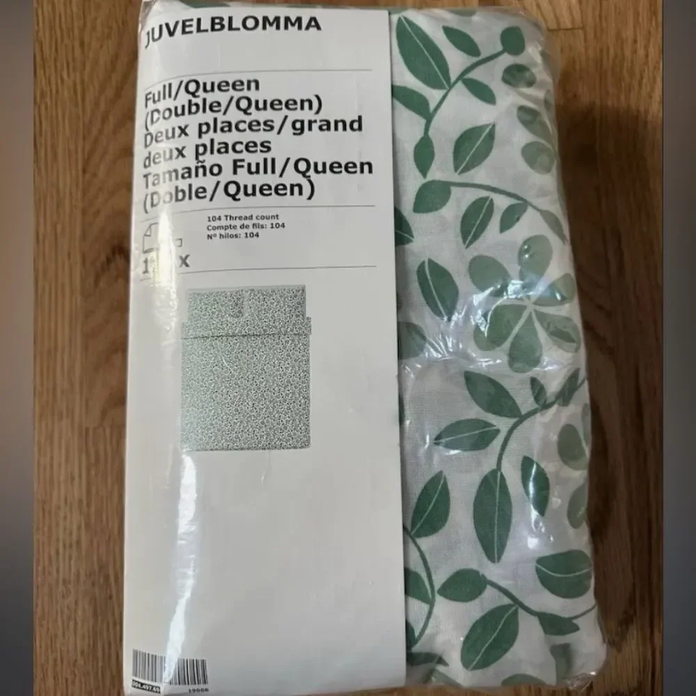 IKEA Juvelblomma Floral Green Bedding Set